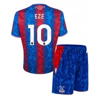 Camisa de Futebol Crystal Palace Eberechi Eze #10 Equipamento Principal Infantil 2024-25 Manga Curta (+ Calças curtas)